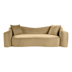 Destin 91" Velvet Upholstered Sofa in Camel
