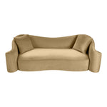 Destin 91" Velvet Upholstered Sofa in Camel
