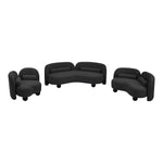 Daphne Boucle Fabric Upholstered Chair in Black
