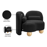 Daphne Boucle Fabric Upholstered Chair in Black