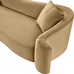 Destin 91" Velvet Upholstered Sofa in Camel