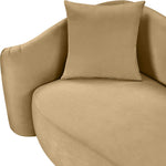 Destin 91" Velvet Upholstered Sofa in Camel