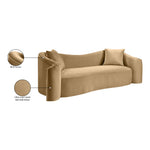 Destin 91" Velvet Upholstered Sofa in Camel