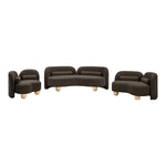 Daphne Boucle Fabric Upholstered Chair in Brown
