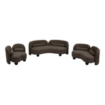 Daphne Boucle Fabric Upholstered Chair in Brown