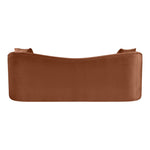 Destin 91" Velvet Upholstered Sofa in Cognac