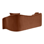 Destin 91" Velvet Upholstered Sofa in Cognac