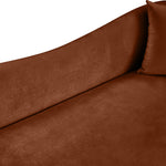Destin 91" Velvet Upholstered Sofa in Cognac