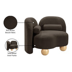 Daphne Boucle Fabric Upholstered Chair in Brown