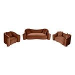 Destin 91" Velvet Upholstered Sofa in Cognac