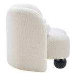 Daphne Boucle Fabric Upholstered Chair in Cream
