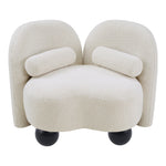 Daphne Boucle Fabric Upholstered Chair in Cream