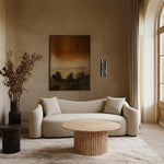 Destin 91" Velvet Upholstered Sofa in Cream