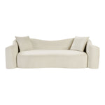 Destin 91" Velvet Upholstered Sofa in Cream