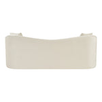 Destin 91" Velvet Upholstered Sofa in Cream