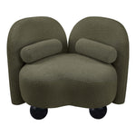 Daphne Boucle Fabric Upholstered Chair in Olive