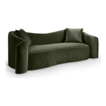 Destin 91" Velvet Upholstered Sofa in Green