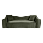Destin 91" Velvet Upholstered Sofa in Green