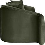 Destin 91" Velvet Upholstered Sofa in Green