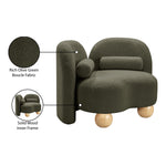 Daphne Boucle Fabric Upholstered Chair in Olive