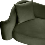 Destin 91" Velvet Upholstered Sofa in Green