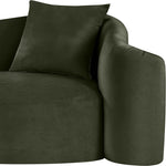 Destin 91" Velvet Upholstered Sofa in Green