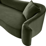 Destin 91" Velvet Upholstered Sofa in Green