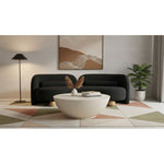 Daphne 89" Boucle Fabric Upholstered Sofa in Black
