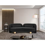 Daphne 89" Boucle Fabric Upholstered Sofa in Black