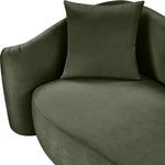Destin 91" Velvet Upholstered Sofa in Green