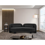 Daphne 89" Boucle Fabric Upholstered Sofa in Black
