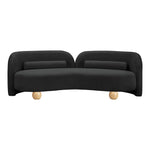 Daphne 89" Boucle Fabric Upholstered Sofa in Black