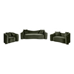Destin 91" Velvet Upholstered Sofa in Green