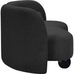 Daphne 89" Boucle Fabric Upholstered Sofa in Black