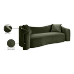 Destin 91" Velvet Upholstered Sofa in Green