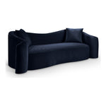 Destin 91" Velvet Upholstered Sofa in Navy