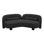 Daphne 89" Boucle Fabric Upholstered Sofa in Black