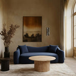 Destin 91" Velvet Upholstered Sofa in Navy