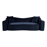 Destin 91" Velvet Upholstered Sofa in Navy