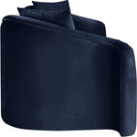 Destin 91" Velvet Upholstered Sofa in Navy