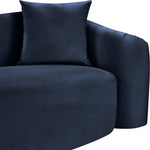 Destin 91" Velvet Upholstered Sofa in Navy