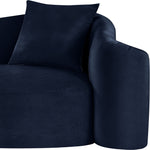 Destin 91" Velvet Upholstered Sofa in Navy
