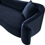 Destin 91" Velvet Upholstered Sofa in Navy