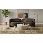 Daphne 89" Boucle Fabric Upholstered Sofa in Brown