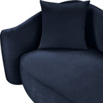 Destin 91" Velvet Upholstered Sofa in Navy