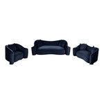 Destin 91" Velvet Upholstered Sofa in Navy