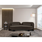 Daphne 89" Boucle Fabric Upholstered Sofa in Brown