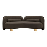 Daphne 89" Boucle Fabric Upholstered Sofa in Brown