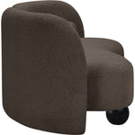 Daphne 89" Boucle Fabric Upholstered Sofa in Brown