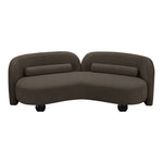 Daphne 89" Boucle Fabric Upholstered Sofa in Brown